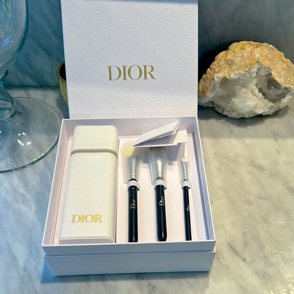 Dior Black and White Makeup Brush Set BRAND NEW IN BOX